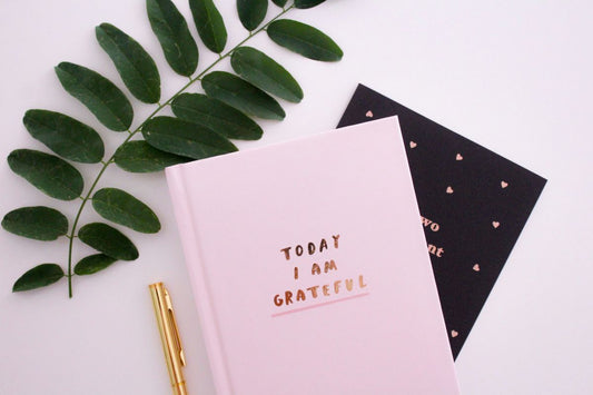 pink gratitude journal