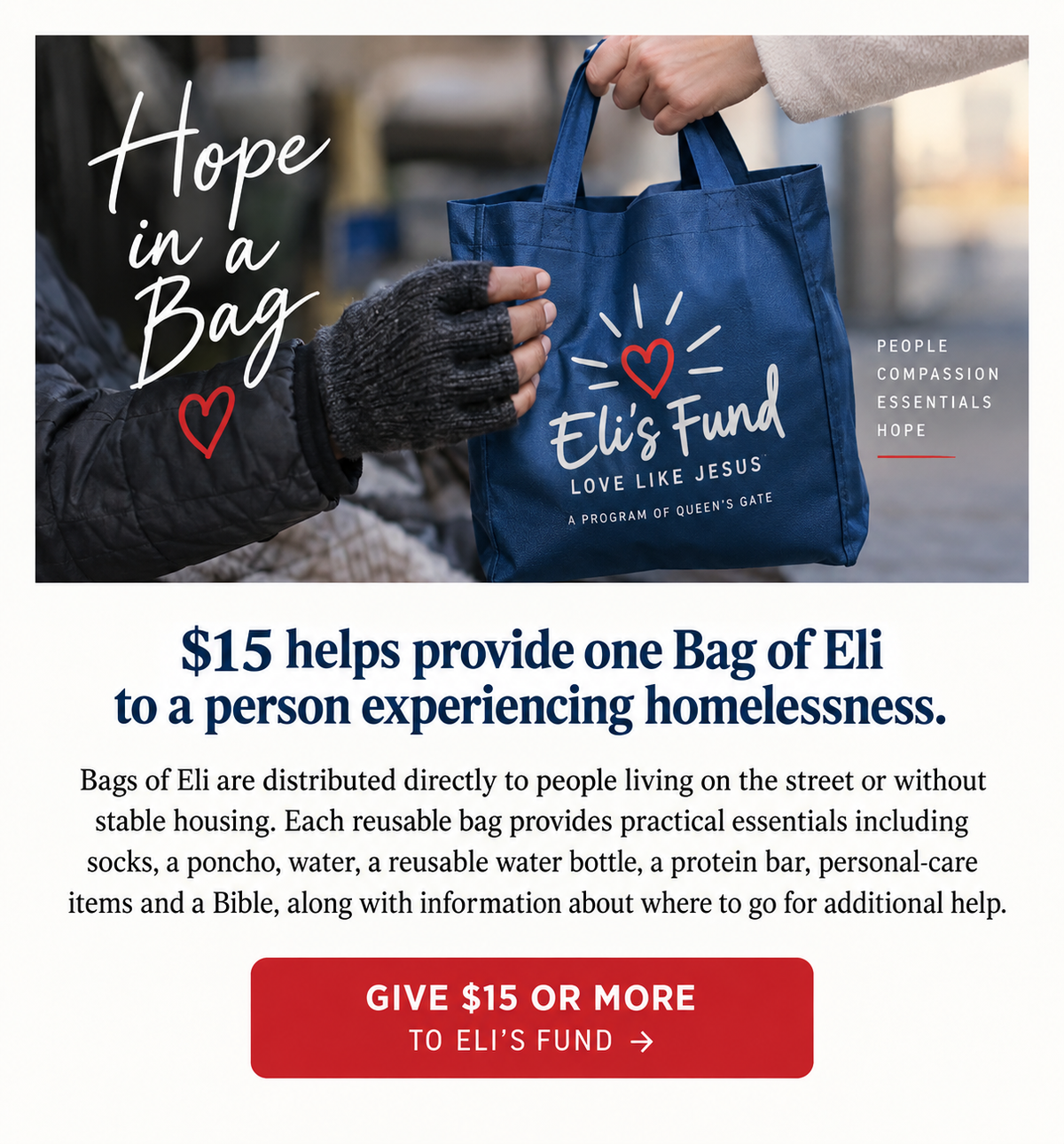 Give a Bag of Eli | Eli’s Fund